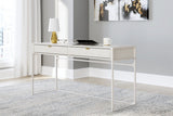 Deznee White Home Office Desk from Ashley - Luna Furniture