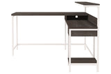 Dorrinson Two-tone Home Office L-Desk with Storage from Ashley - Luna Furniture