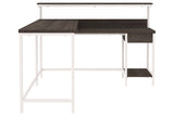 Dorrinson Two-tone Home Office L-Desk with Storage from Ashley - Luna Furniture