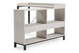 Bayflynn White/Black L-Desk from Ashley - Luna Furniture