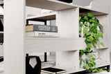 Bayflynn White/Black L-Desk from Ashley - Luna Furniture