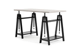 Bayflynn White/Black Home Office Desk from Ashley - Luna Furniture