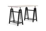 Bayflynn White/Black Home Office Desk from Ashley - Luna Furniture