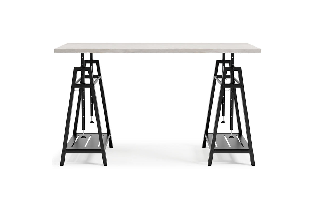 Bayflynn White/Black Home Office Desk from Ashley - Luna Furniture