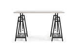 Bayflynn White/Black Home Office Desk from Ashley - Luna Furniture