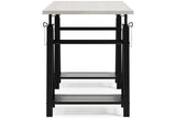 Bayflynn White/Black Home Office Desk from Ashley - Luna Furniture