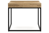 Gerdanet Light Brown/Black 36" Home Office Desk from Ashley - Luna Furniture