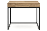 Gerdanet Light Brown/Black 36" Home Office Desk from Ashley - Luna Furniture