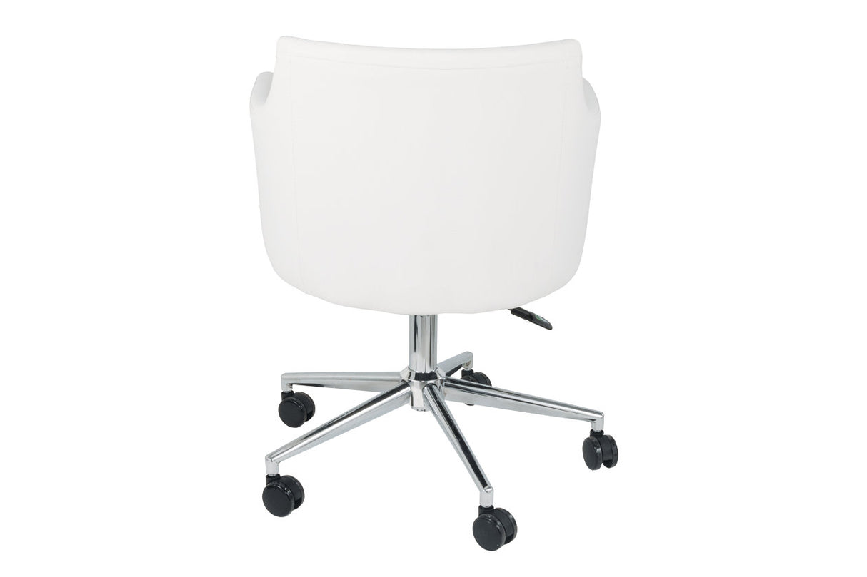 Baraga White Home Office Desk Chair from Ashley - Luna Furniture