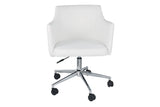 Baraga White Home Office Desk Chair from Ashley - Luna Furniture