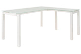 Baraga White Home Office L-Desk from Ashley - Luna Furniture