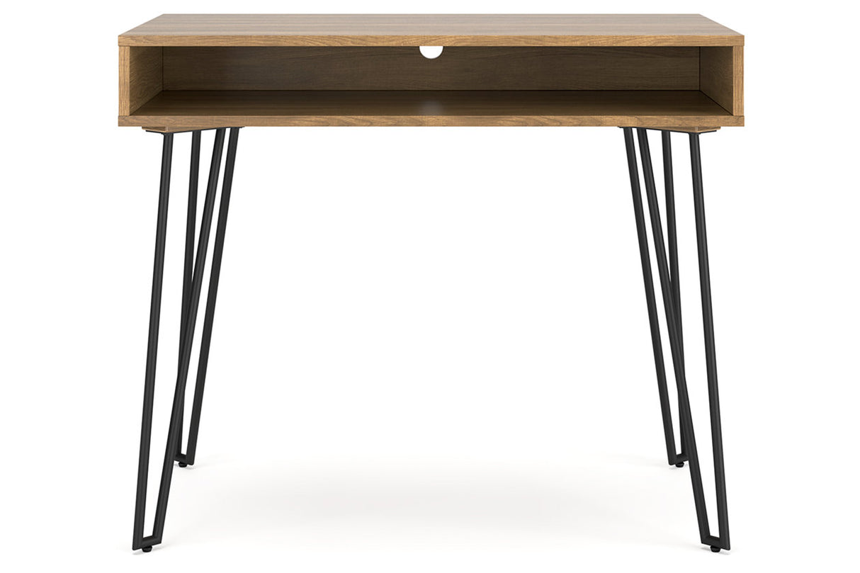 Strumford Brown/Black Home Office Desk from Ashley - Luna Furniture