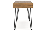 Strumford Brown/Black Home Office Desk -  Ashley - Luna Furniture