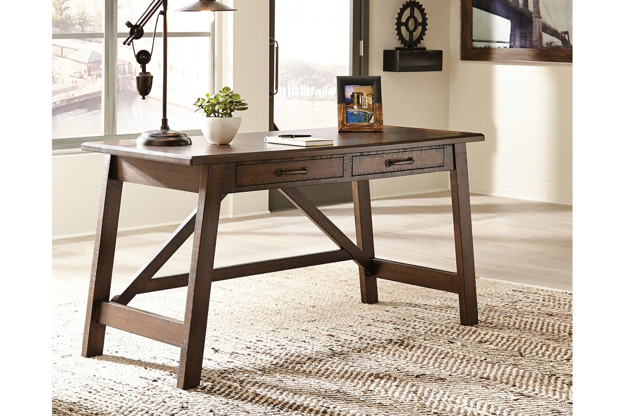 Baldridge Rustic Brown Home Office Desk from Ashley - Luna Furniture