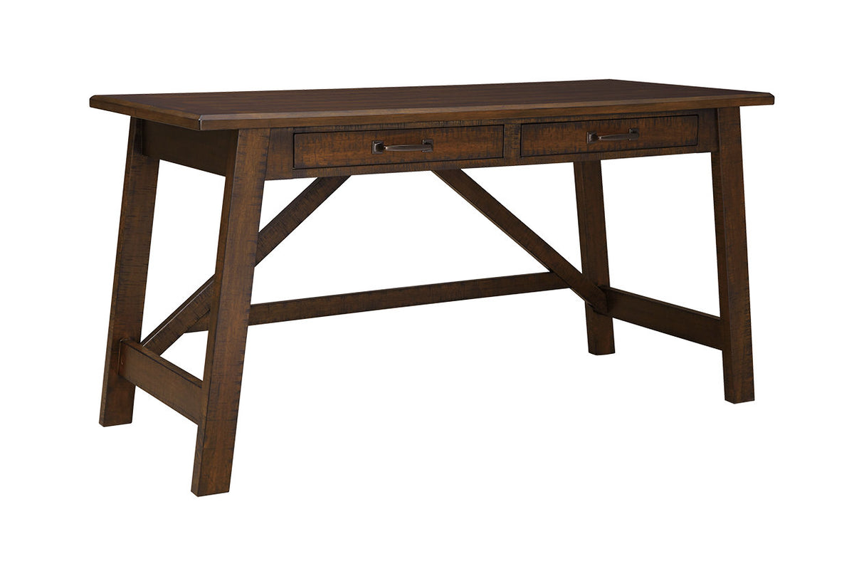 Baldridge Rustic Brown Home Office Desk from Ashley - Luna Furniture