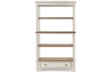 Realyn Brown/White 75" Bookcase - Ashley - Luna Furniture