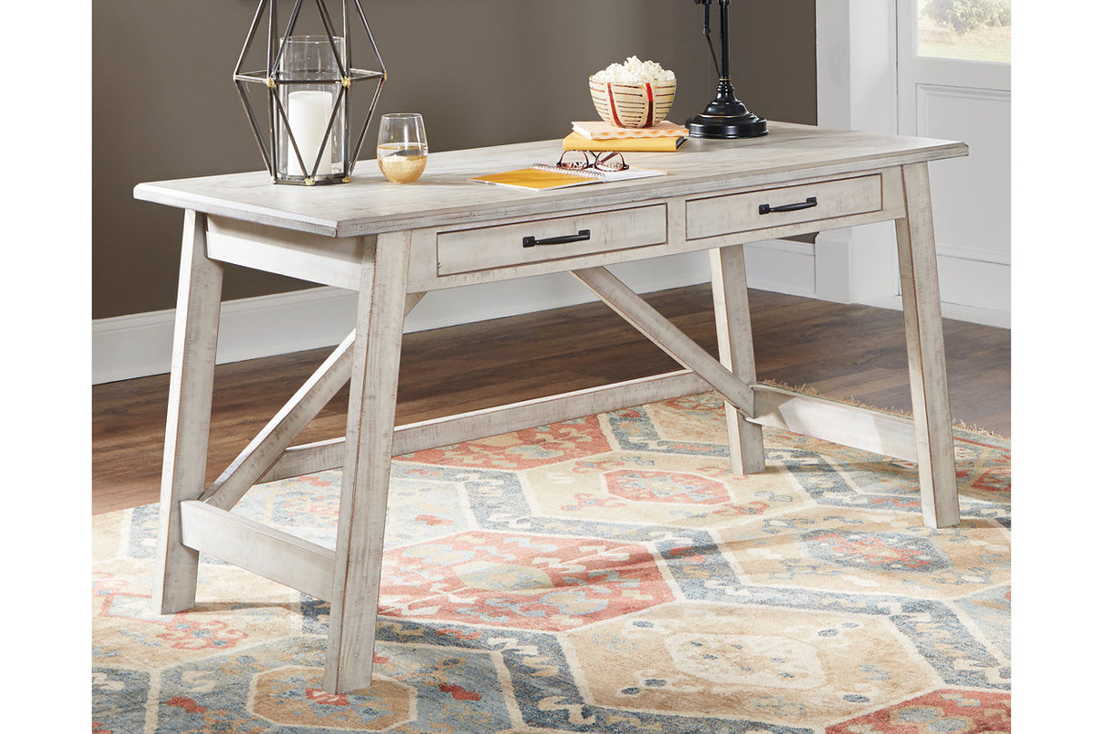 Carynhurst Whitewash 60" Home Office Desk from Ashley - Luna Furniture