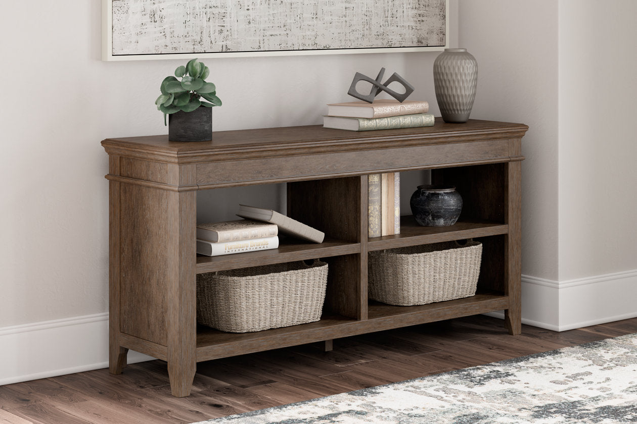 Janismore Weathered Gray Home Office Executive Desk