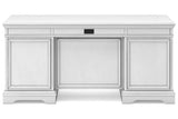 Kanwyn Whitewash Home Office Desk -  Ashley - Luna Furniture