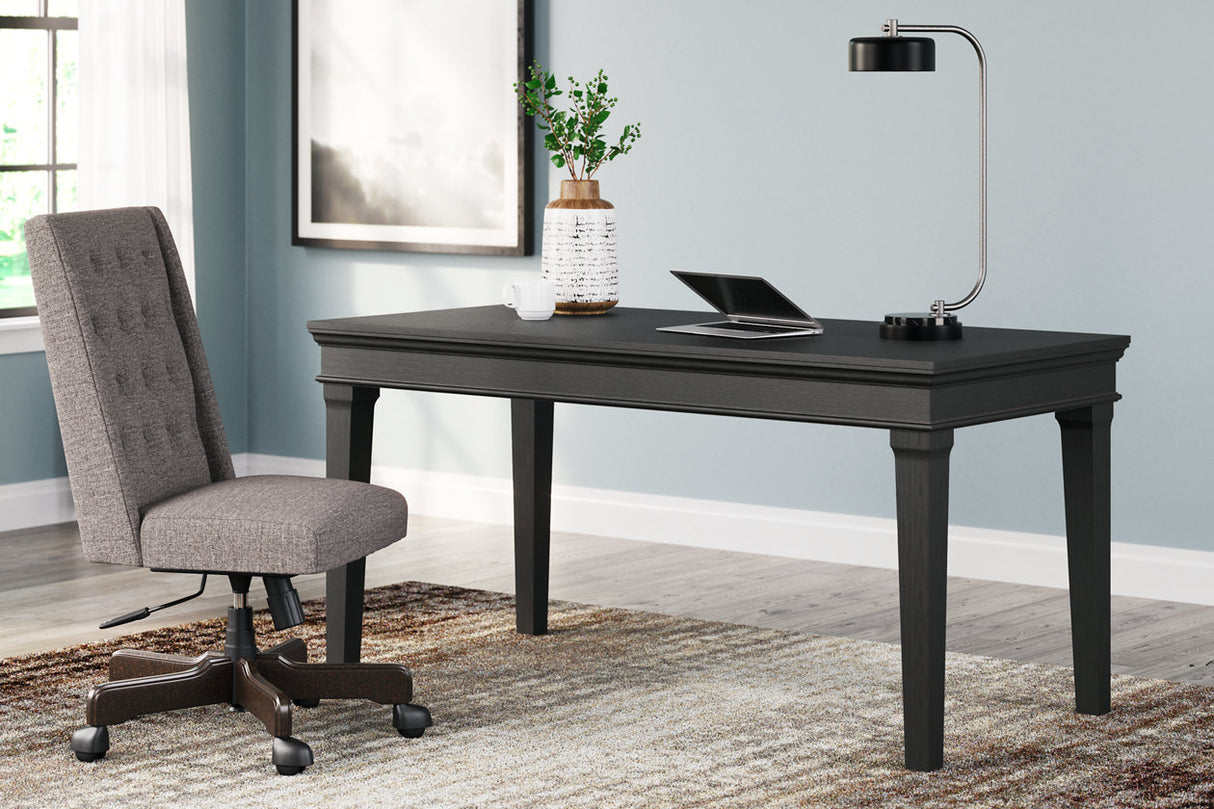 Beckincreek Black Home Office Desk from Ashley - Luna Furniture