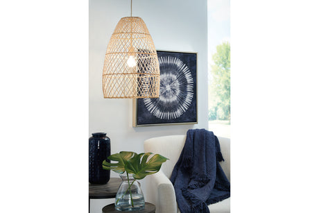 Calett Beige Pendant Light from Ashley - Luna Furniture