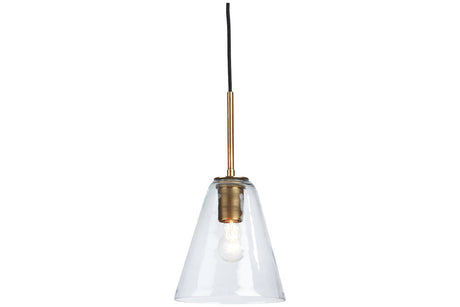 Collbrook Clear/Brass Pendant Light from Ashley - Luna Furniture