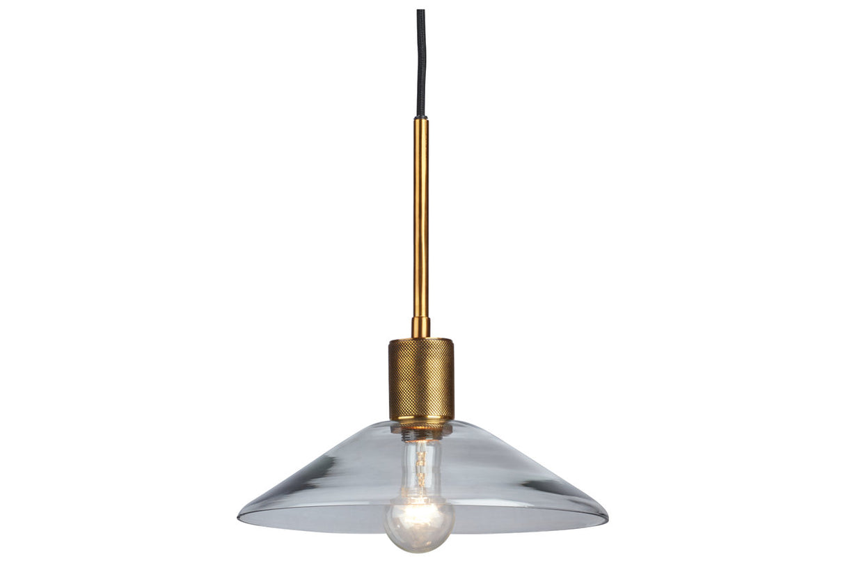 Chaness Clear/Brass Pendant Light from Ashley - Luna Furniture