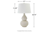 Saffi Cream Table Lamp from Ashley - Luna Furniture