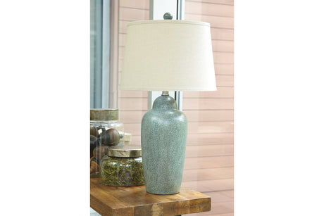 Saher Green Table Lamp from Ashley - Luna Furniture