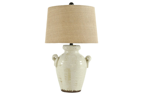 Emelda Cream Table Lamp from Ashley - Luna Furniture