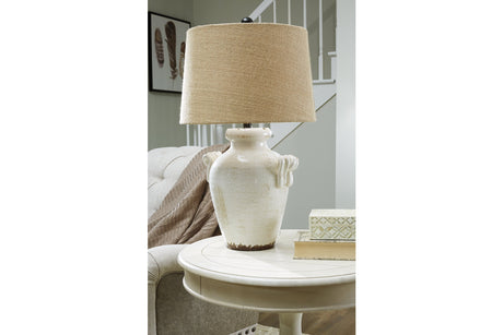 Emelda Cream Table Lamp from Ashley - Luna Furniture