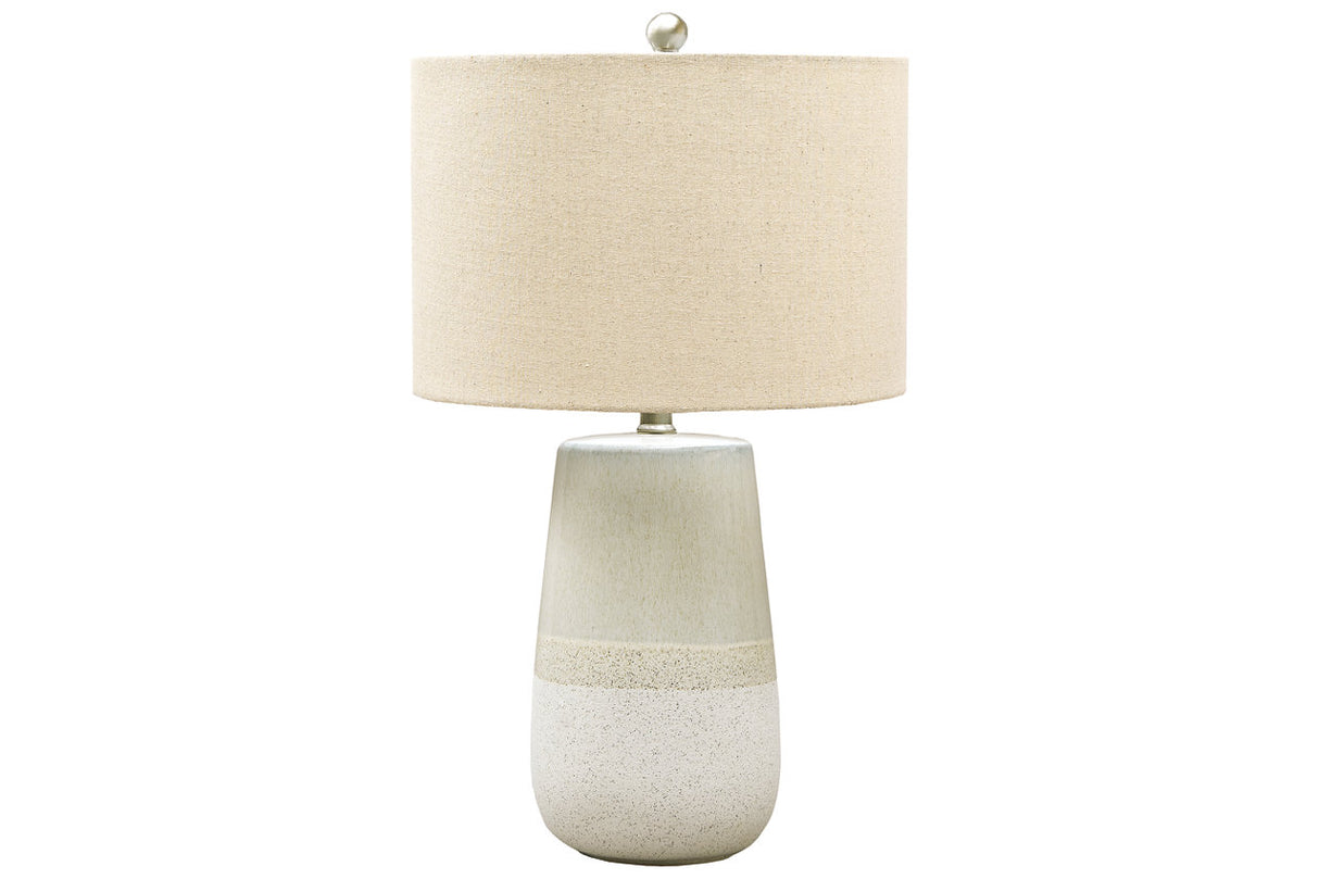 Shavon Beige/White Table Lamp from Ashley - Luna Furniture