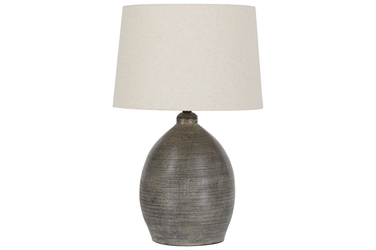 Joyelle Gray Table Lamp from Ashley - Luna Furniture