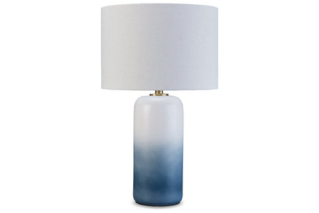 Lemrich White/Teal Table Lamp -  Ashley - Luna Furniture