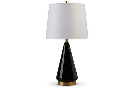 Ackson Black/Brass Finish Table Lamp -  Ashley - Luna Furniture