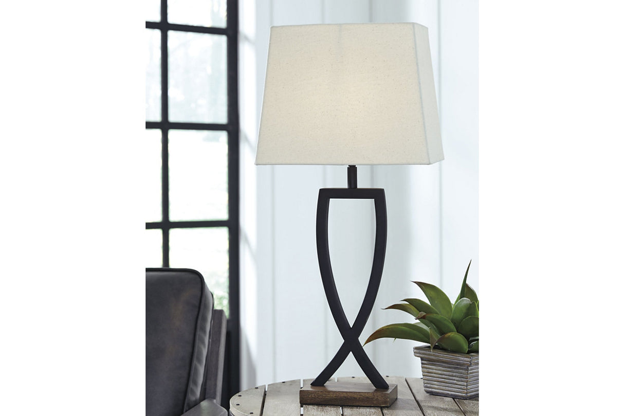 Makara Black/Brown Table Lamp from Ashley - Luna Furniture