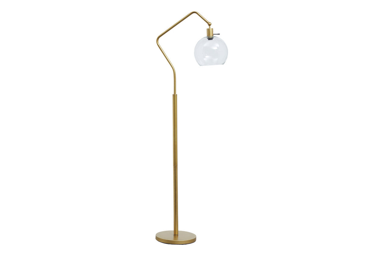 Marilee Antique Brass Finish Floor Lamp -  - Luna Furniture