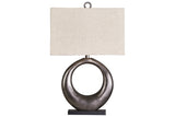 Saria Antique Silver Finish Table Lamp from Ashley - Luna Furniture