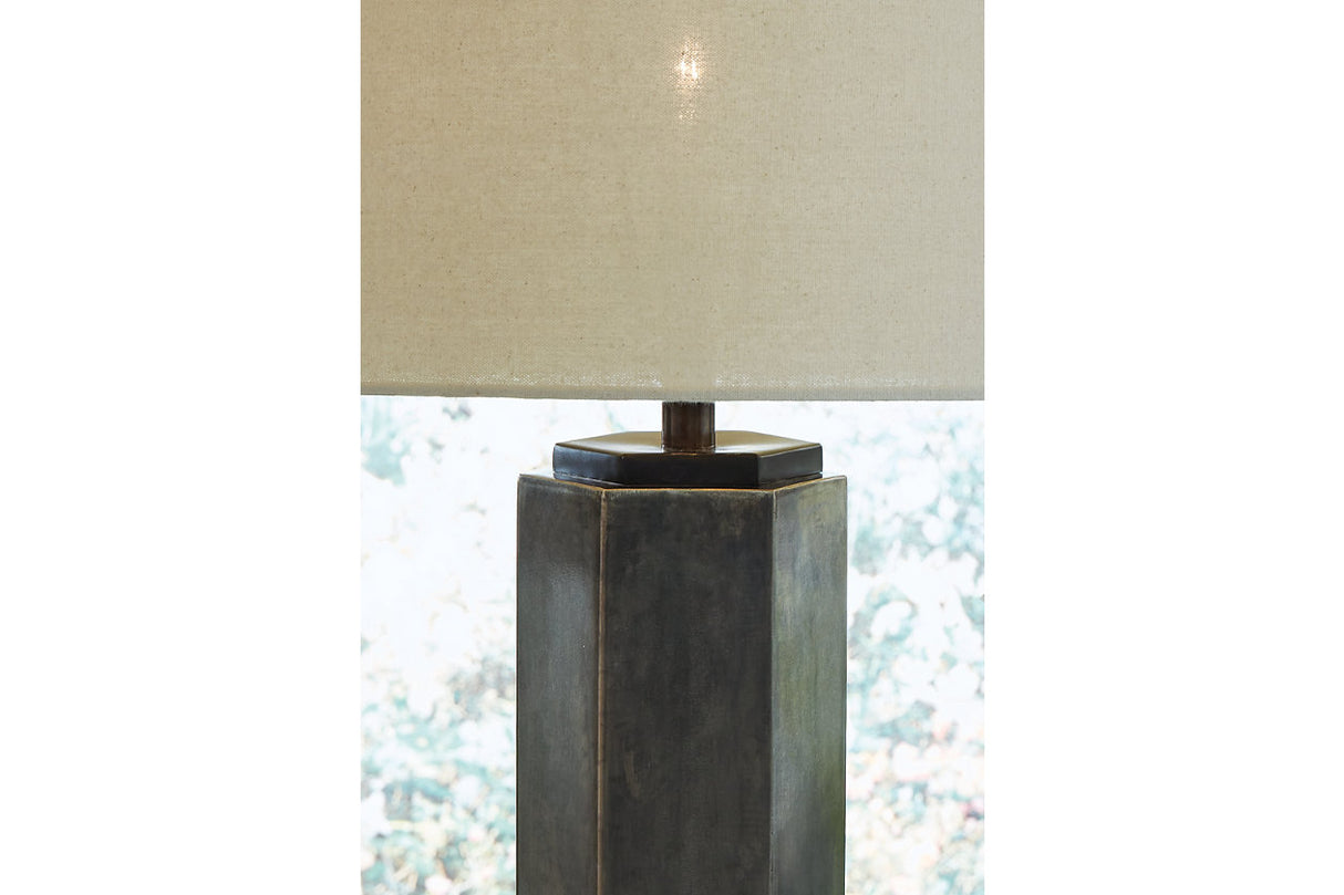 Dirkton Antique Pewter Finish Accent Lamp from Ashley - Luna Furniture