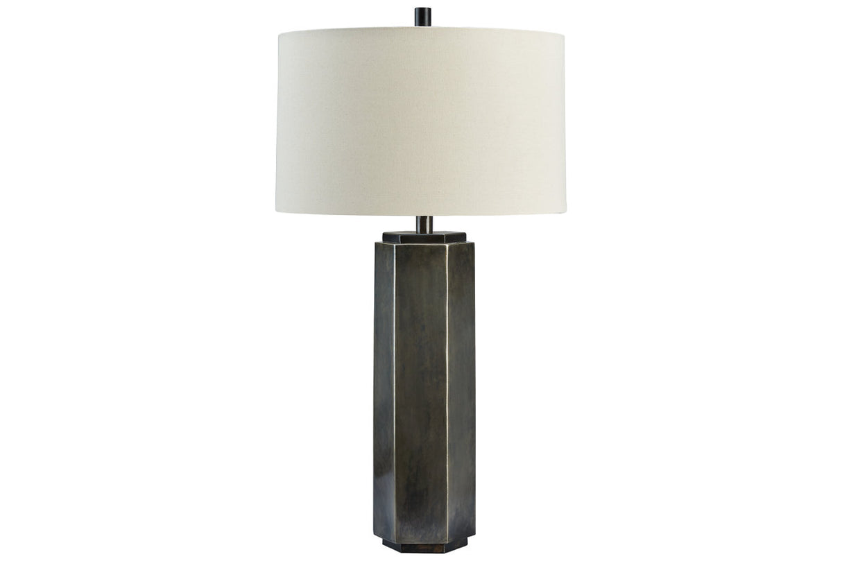 Dirkton Antique Pewter Finish Accent Lamp from Ashley - Luna Furniture