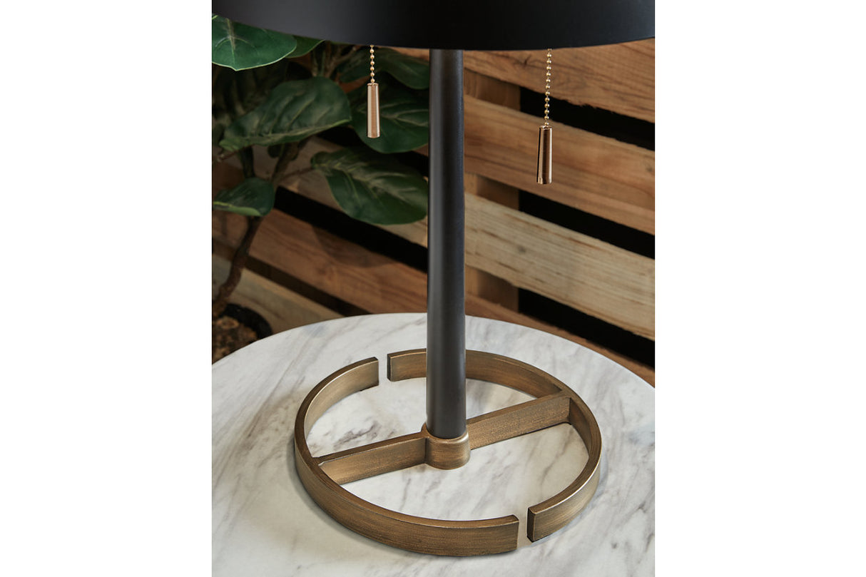 Amadell Black/Gold Finish Table Lamp -  Ashley - Luna Furniture