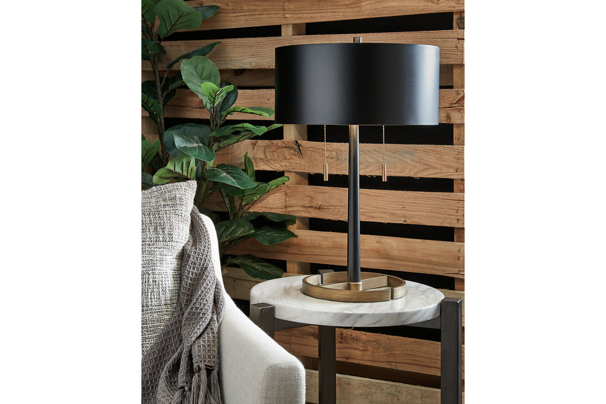 Amadell Black/Gold Finish Table Lamp -  Ashley - Luna Furniture