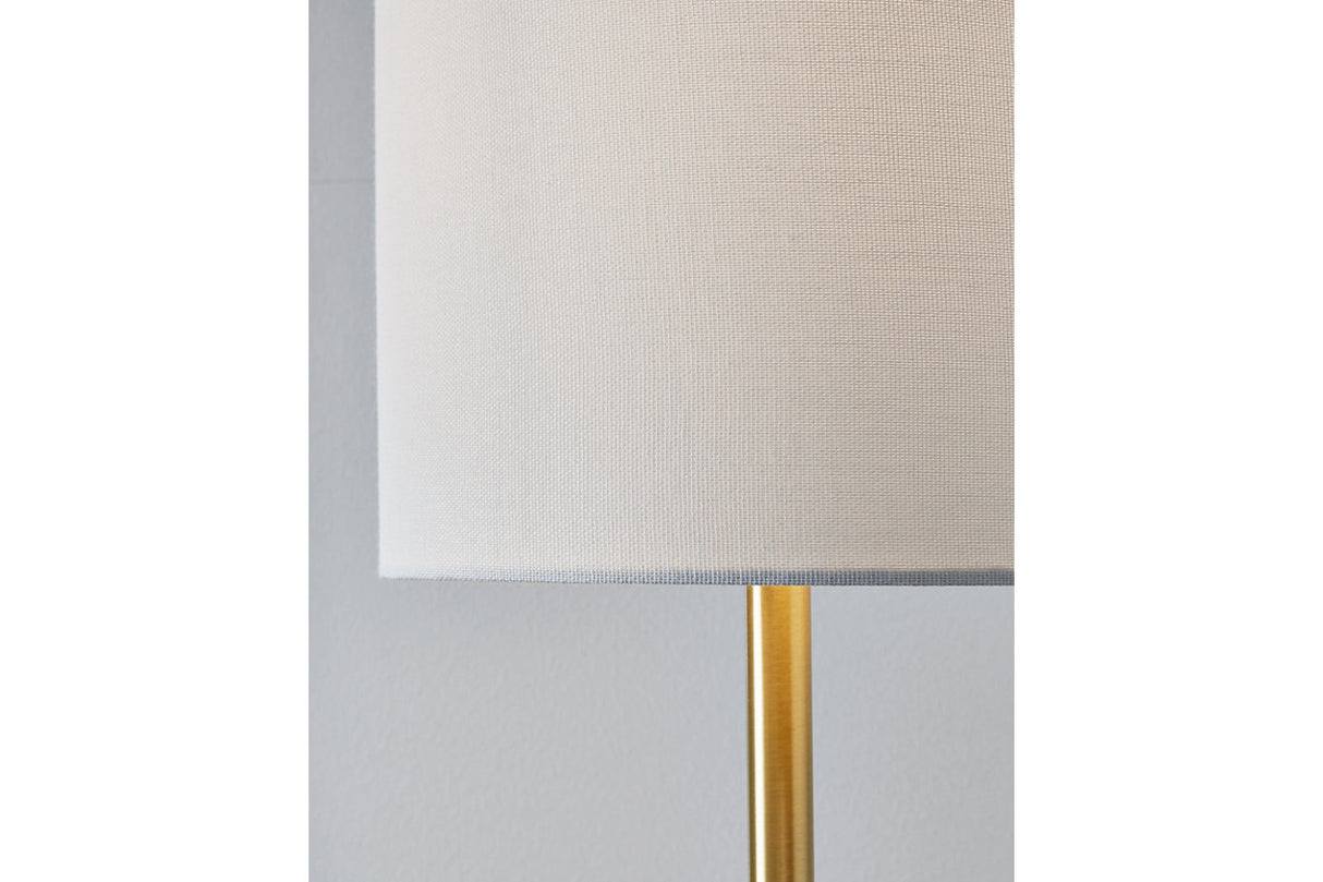 Maywick White/Brass Finish Table Lamp from Ashley - Luna Furniture