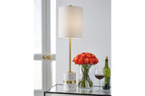 Maywick White/Brass Finish Table Lamp from Ashley - Luna Furniture