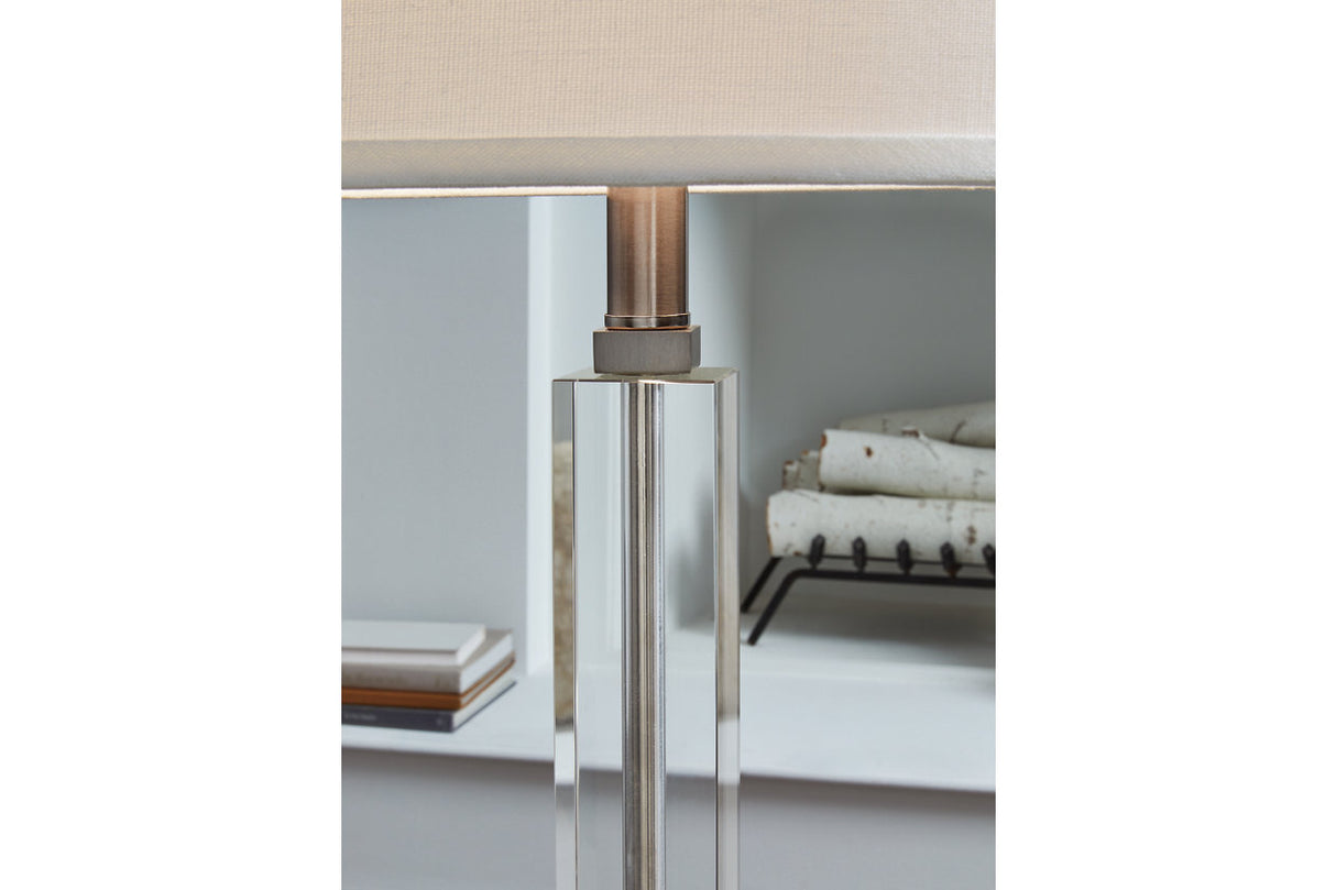 Deccalen Clear/Silver Finish Table Lamp -  Ashley - Luna Furniture