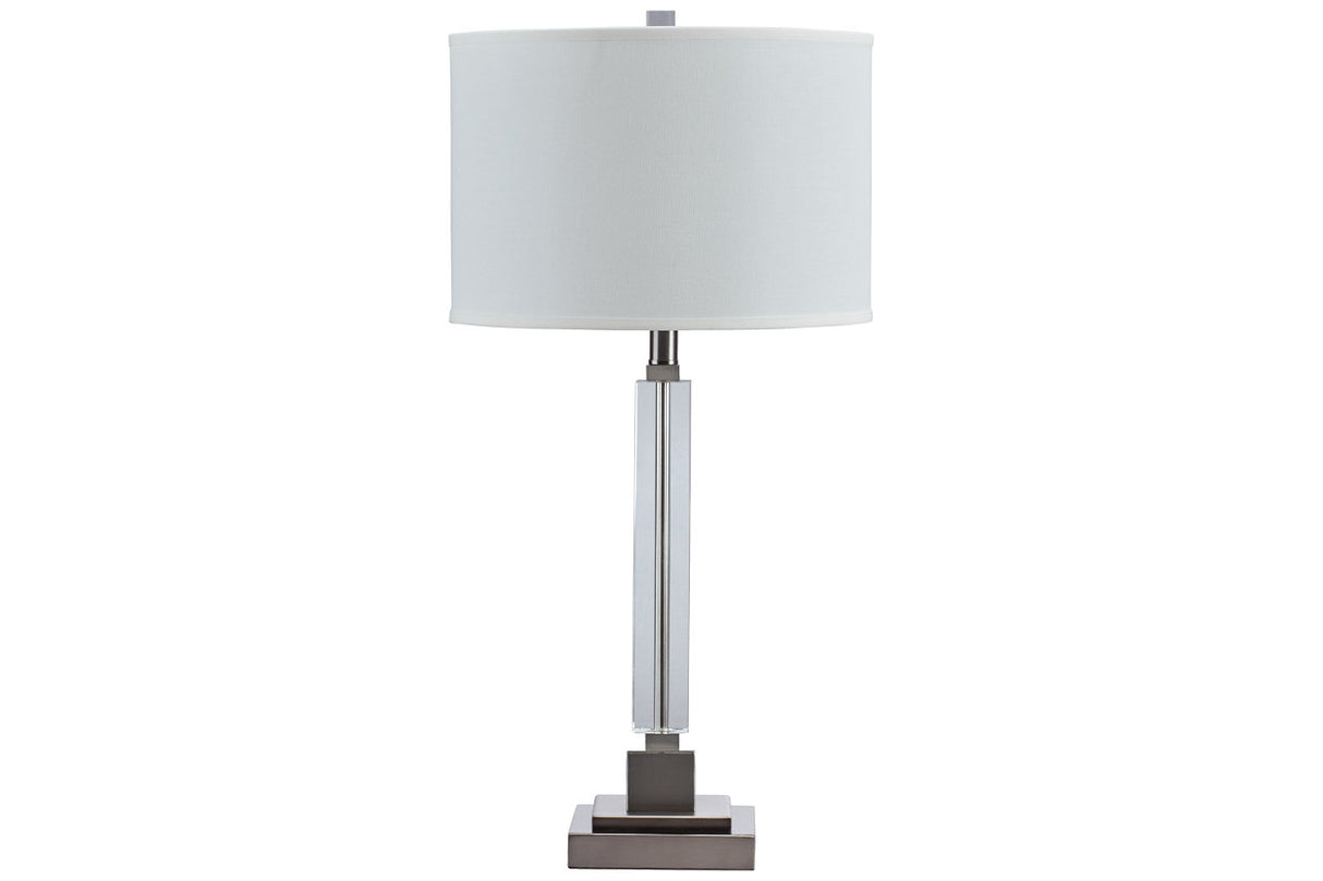 Deccalen Clear/Silver Finish Table Lamp -  Ashley - Luna Furniture