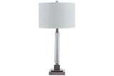 Deccalen Clear/Silver Finish Table Lamp -  Ashley - Luna Furniture