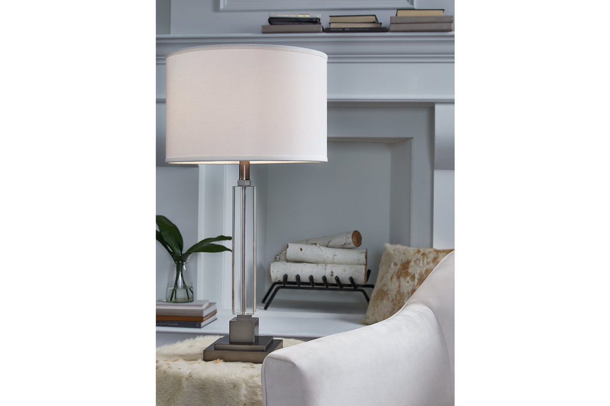 Deccalen Clear/Silver Finish Table Lamp -  Ashley - Luna Furniture