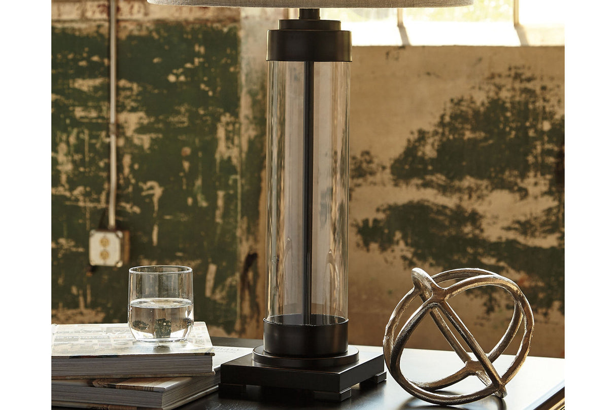 Talar Clear/Bronze Finish Table Lamp from Ashley - Luna Furniture