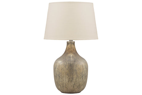 Mari Gray/Gold Finish Table Lamp -  - Luna Furniture